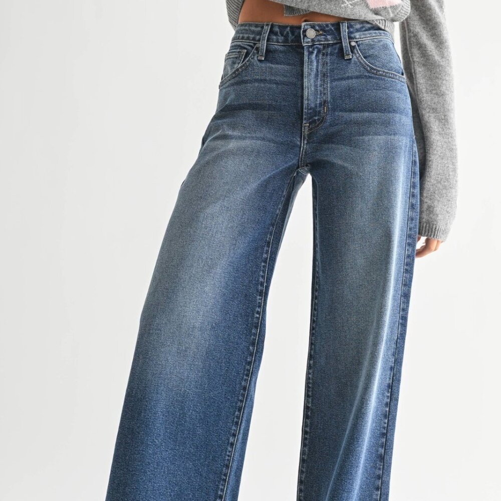 The Jolie High Rise Wide Leg Jeans – Indigo Wash